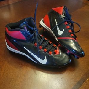 🌻Nike Alpha Shark Mens Red & Black Cleats Size 10